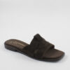 Γυναικεία δερμάτινα flat sandals BEATRIS Ι20 καφέ