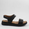 Sabino Δερμάτινα Γυναικεία Σανδάλια Flatforms μαύρα 251761