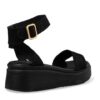 Γυναικεία δερμάτινα flatform sandals 1403 black