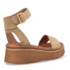 Γυναικεία δερμάτινα flatform sandals 1403 beige