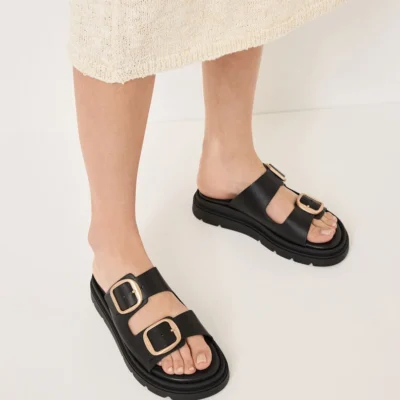 Tamaris Γυναικεία flatforms 27239 μαύρα