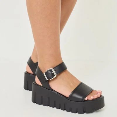 Tamaris platforms  1-28712-42 003 BLACK LEATHER