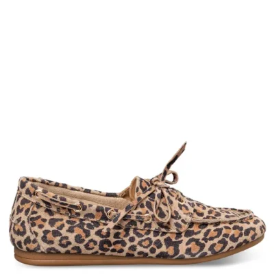 SUEDE BOAT LOAFERS ΕΝVIE 23549 LEOPAR