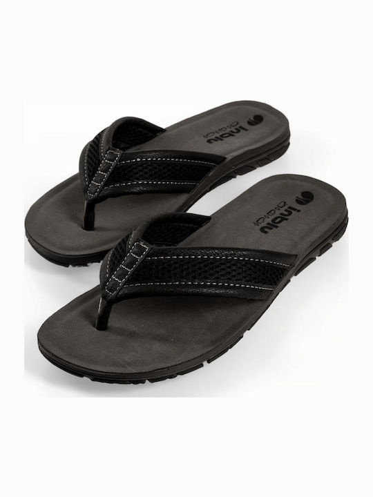 Inblu Ανδρικές δερμάτινες παντόφλες VT0011 black