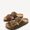 Tamaris Γυναικεία flatforms-mules 27543 chocolate