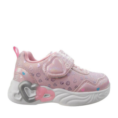 IQ Shoes Παιδικά Sneakers Ανατομικά με Φωτάκια Ροζ  92-karla 195