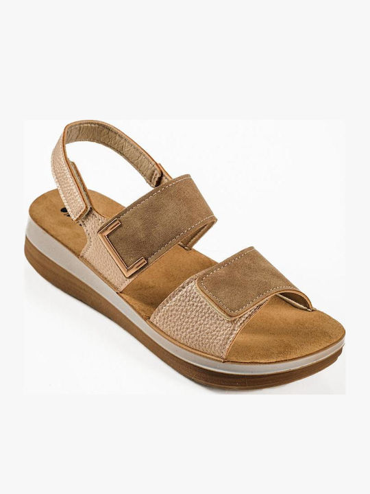Inblu Γυναικεία Σανδάλια Flatforms Μπεζ ftai0200