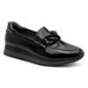 Γυναικεία Loafers με Χαμηλή Πλατφόρμα Jana - 24766-42 - Μαύρο Λουστρίνι