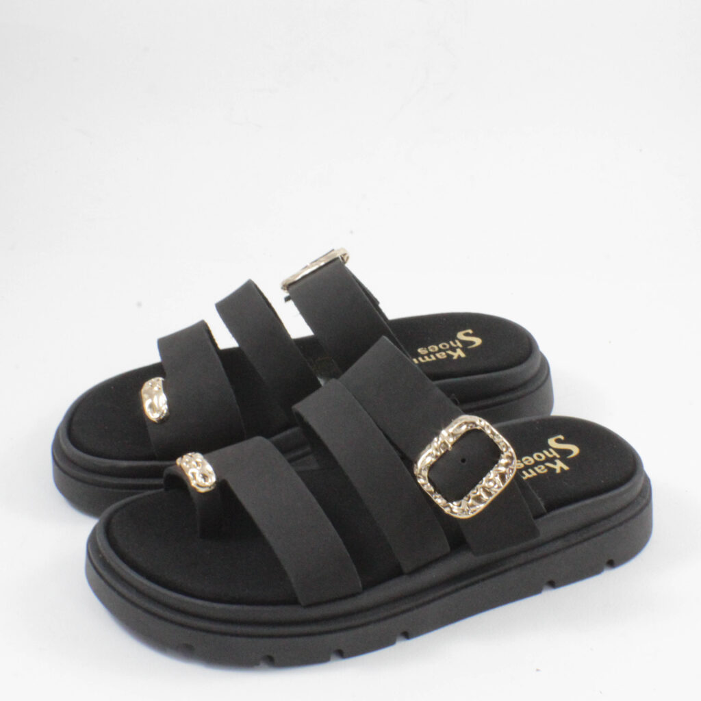 Beatris Flatforms σανδάλια 4534 μαύρα