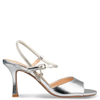 MID-HEEL SANDALS  E83-23053-21 ασημί