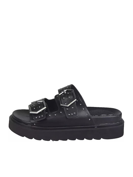 Envie Shoes Γυναικεία Σανδάλια Flatforms Μαύρα 21470