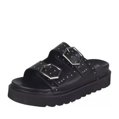 Envie Shoes Γυναικεία Σανδάλια Flatforms Μαύρα 21470