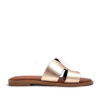 Δερμάτινα flat sandals 004 μπρονζέ