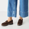 Tamaris Mocca Leather Γυναικεία Ανατομικά Δερμάτινα Loafers Καφέ (1-24722-43-304)