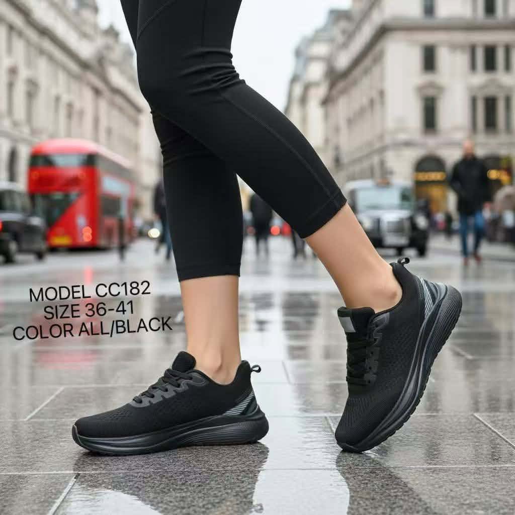 Γυναικεία sneakers CC182 ΜΑΥΡΟ