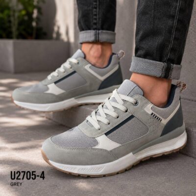 Ανδρικά sneakers σε γκρι χρώμα 2705
