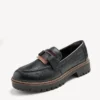 Tamaris Δερμάτινα Γυναικεία Loafers σε Μαύρο Χρώμα 24722 43 003