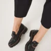 Tamaris Δερμάτινα Γυναικεία Loafers σε Μαύρο Χρώμα 24722 43 003