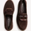 Tamaris Mocca Leather Γυναικεία Ανατομικά Δερμάτινα Loafers Καφέ (1-24722-43-304)