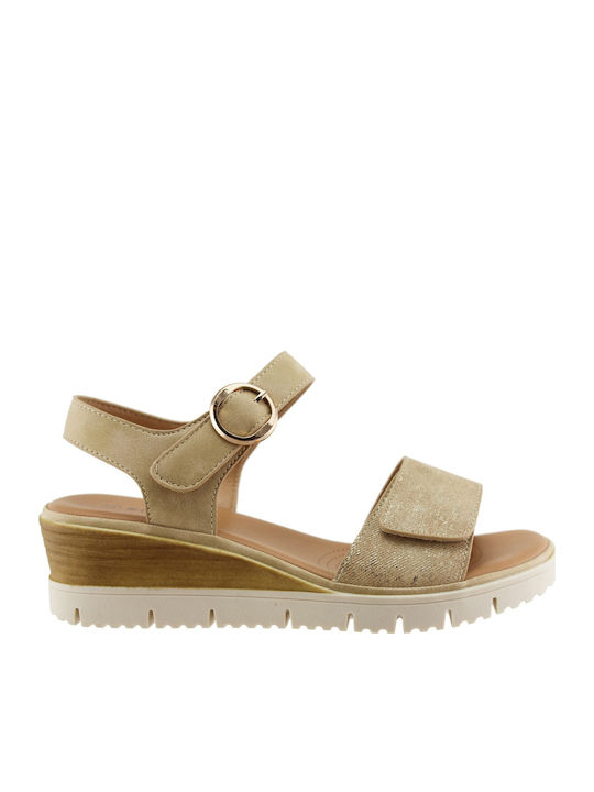Sabino Shoes Γυναικεία Πέδιλα Πλατφόρμες Γ-45308-F11 μπεζ