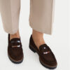 Tamaris Mocca Leather Γυναικεία Ανατομικά Δερμάτινα Loafers Καφέ (1-24722-43-304)