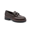 Tamaris Mocca Γυναικεία Ανατομικά Δερμάτινα Loafers Καφέ (1-24740-47-304)