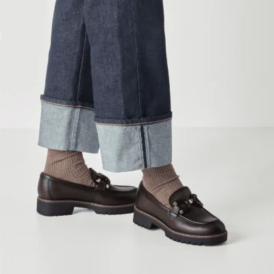 Tamaris Mocca Γυναικεία Ανατομικά Δερμάτινα Loafers Καφέ (1-24740-47-304)
