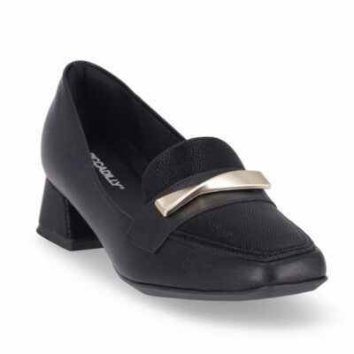 Piccadilly 160116-5 Micro Fiber Γυναικεία Ανατομικά Loafers σε Μαύρο χρώμα