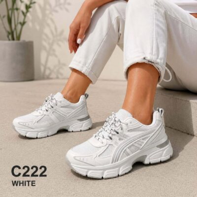 Γυναικεία sneakers C222 άσπρο
