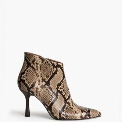 Corina μποτάκια snake print m6702 cafe