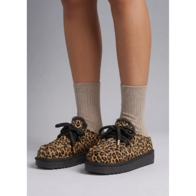 D.FRANKLIN χειμερινά clogs DFSH375005-LEOPAR