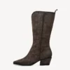 Tamaris 1-25530-47-38Z Γυναικείες Μπότες από Δέρμα σε Καφέ – Cigar χρώμα