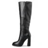 ENVIE BLOCK HEEL BOOTS 22412 ΜΑΥΡΕΣ