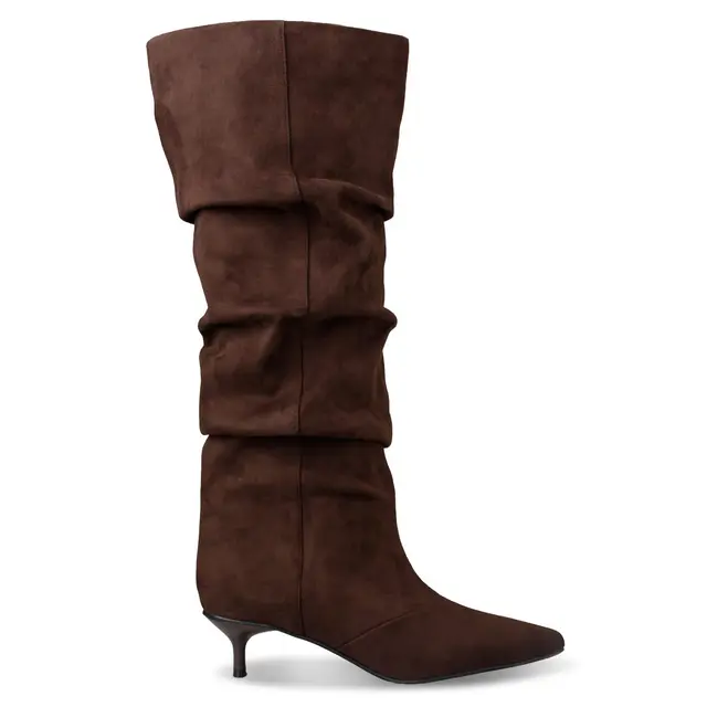 ENVIE KITTEN HEEL BOOTS 24306 BROWN