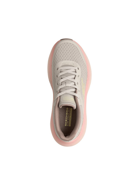 Skechers Κωδικός: 129470-NTMT Engineered Mesh Lace Up Γυναικεία Αθλητικά Παπούτσια Running Μπεζ Μούλτι