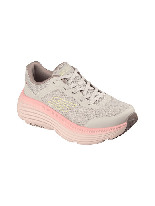 Skechers Κωδικός: 129470-NTMT Engineered Mesh Lace Up Γυναικεία Αθλητικά Παπούτσια Running Μπεζ Μούλτι