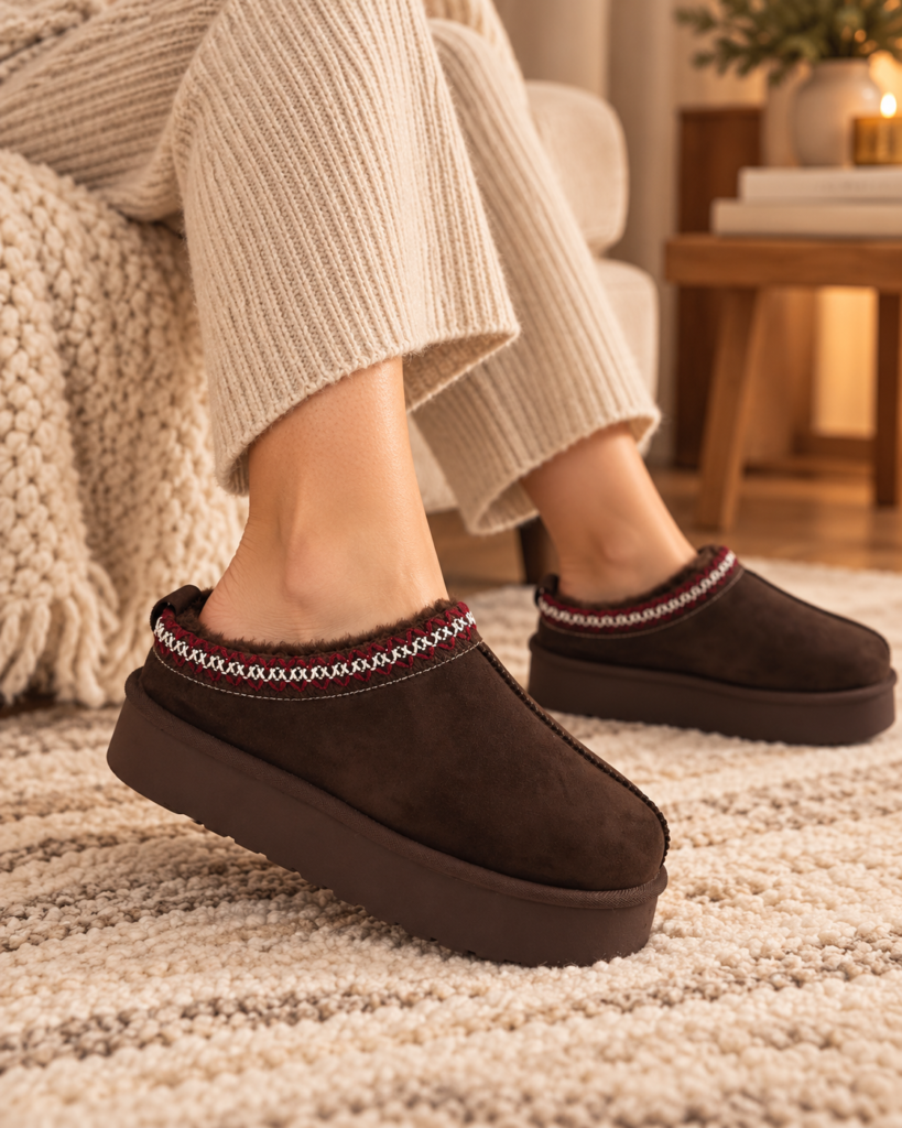 ENVIE 24017 καφέ slippers