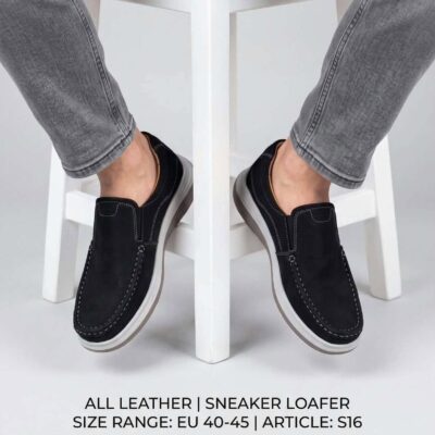 Loafer δερμάτινο σε μαύρο χρώμα S16