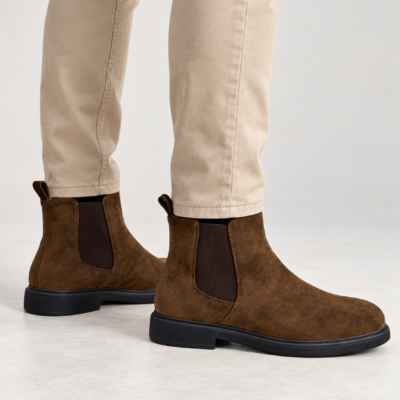 Ανδρικά Μποτάκια 2Y500 Chelsea Μαύρα Suede