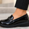 Γυναικεία Loafers 205 nio Antrin Μαύρα Λουστρίνι με Διακοσμητικό Στοιχείο