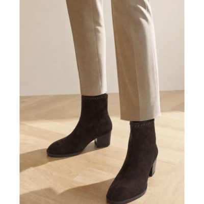 Γυναικεία Μποτάκια καφέ suede RQ565