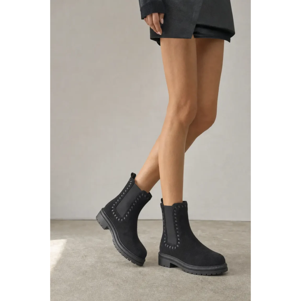 Γυναικεία Μποτάκια Μαύρο suede ΜS1629