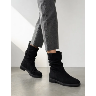 Γυναικεία Μποτάκια suede ΜS2171 ΜΑΥΡΟ