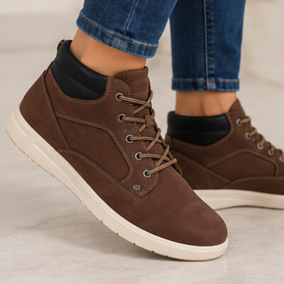 Cockers sd52065 καφέ Μποτάκια Casual με Κορδόνια
