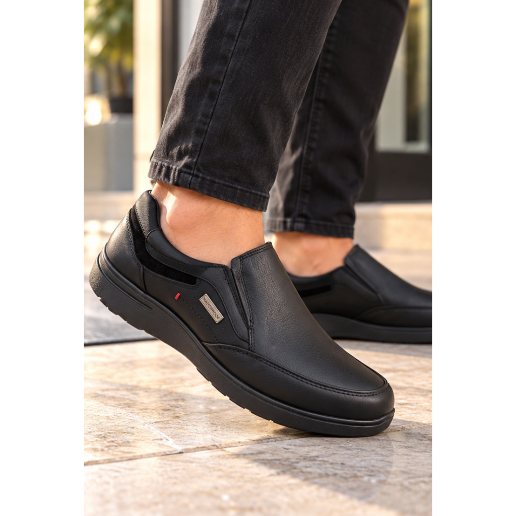 LUISETTI 37050 Ανδρικά Παπούτσια Μαύρα Slip-On – Casual Comfort (Αντιγραφή)