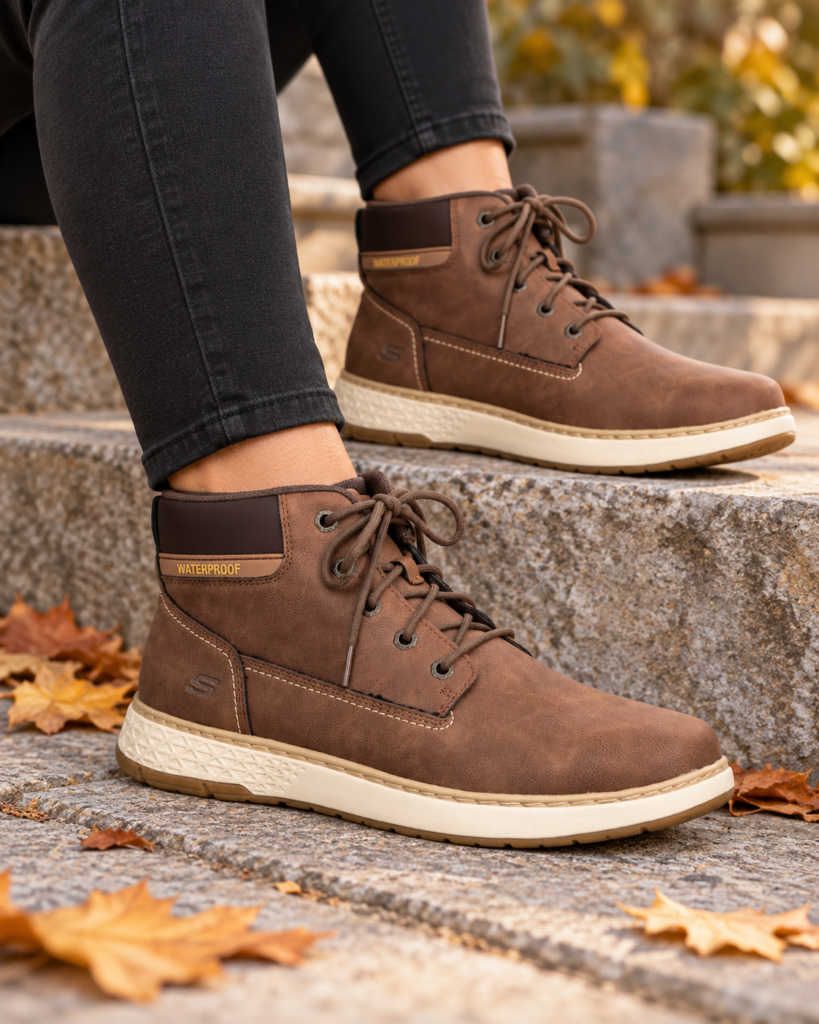 Παπούτσια Skechers GARLAN DENO χρώμα: καφέ 205235