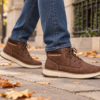 Παπούτσια Skechers GARLAN DENO χρώμα: καφέ 205235