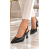 Slingback 800  Γόβες μαύρο ματ